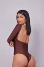 Body Manga Longa aberto sem bojo - Imagem 2