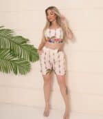 Conjuntinho Short e Cropped com bojo - Imagem 3