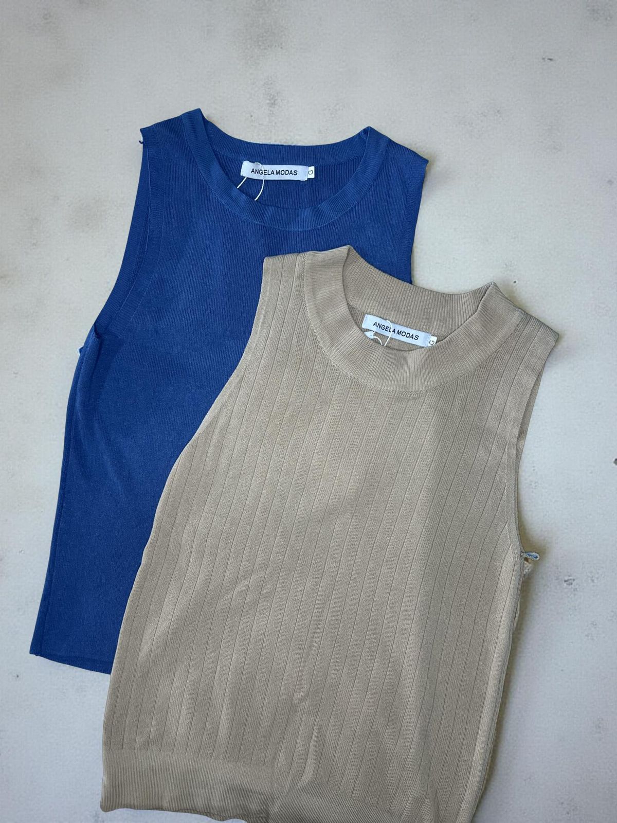 Regata de Tricot Canelado - Imagem 1